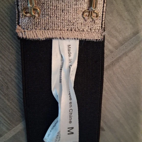 Anthropologie Rose Shimmer Jeweled Embellished Belt - M - Picture 6 of 7